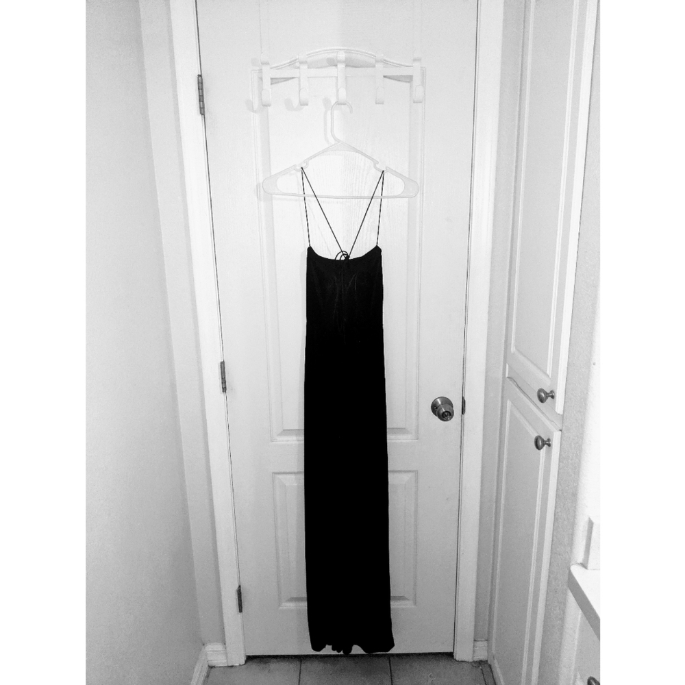 Free People Maxi Dress W/Lace Up Back & Thigh Slit